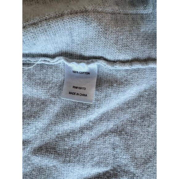 OST Women’s Open Front KnitCardigan XS Gray Cotton Soft Minimalist Lounge Jacket - Picture 4 of 6